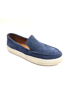 Zapato sport  mocasin serraje azul