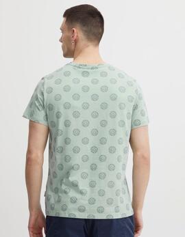 Camiseta Blend estampada verde claro c/165304