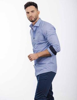 Camisa estampada Carlos Cordoba 62480 azul para hombre