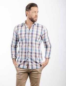 Camisa Yellow slim c/ celeste