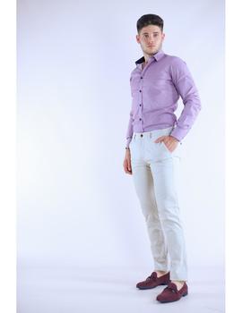 Camisa Slim Fit granate estampada