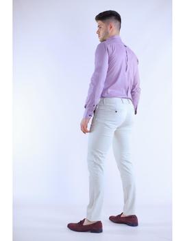 Camisa Slim Fit granate estampada