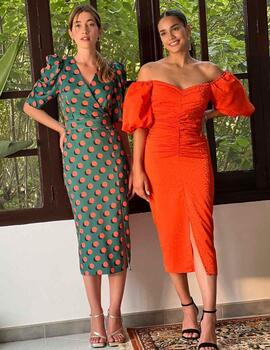 VESTIDO TOPOS VERDE