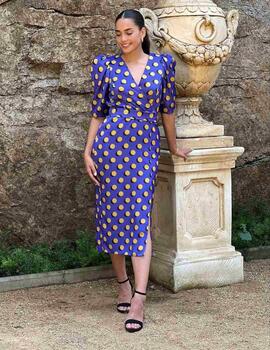 VESTIDO TOPOS VERDE