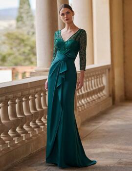 Vestido largo de Couture Club verde alpino 8G142