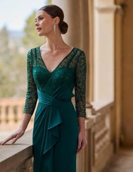 Vestido largo de Couture Club verde alpino 8G142