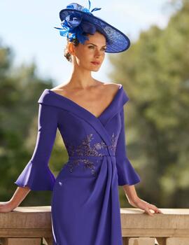 Vestido midi Couture Club violeta 8G159