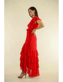 Vestido asimétrico rojo