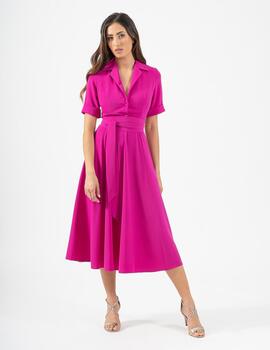 VESTIDO ROYAL CAMISERO FUCSIA