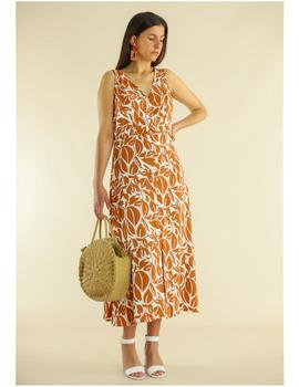 Vestido hojas moka