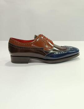 Zapato Vitelo piel florenti vig-blue/marron/hobar