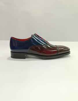 Zapato Vitelo florenti marron & vig-blue