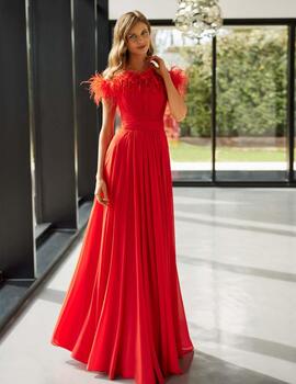 VESTIDO GEORGETTE ROJO