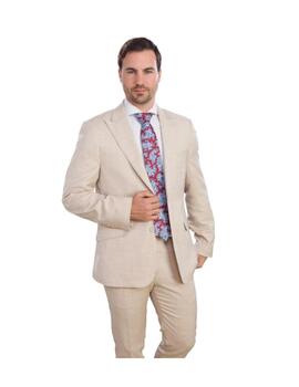 Traje Lino Clemente slim fit beigs c/1807