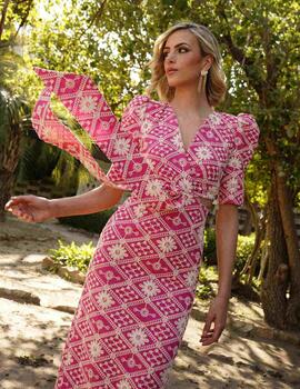 VESTIDO MAGNOLIA KOBUS CIRA FUCSIA