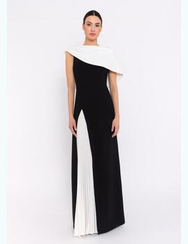 VESTIDO QUILLA PLISADA NEGRO