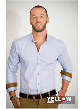 Camisa Yellow Skin 7090axul para hombre