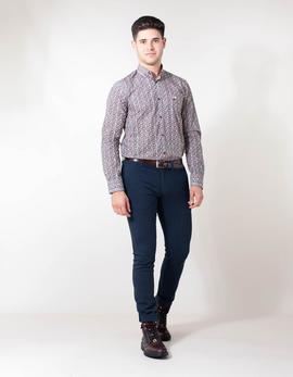 Camisa La Vespita 4484 estampada para hombre