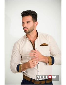 Camisa Yellow Skin 7155 camel para hombre