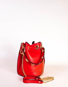 BOLSO PIEL ROJO