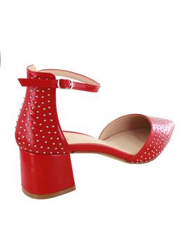 Zapato salón con pulsera en rojo