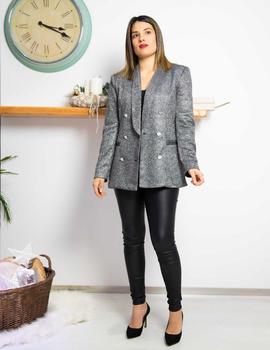 Chaqueta brillo plata