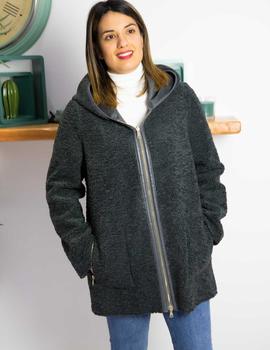 Abrigo reversible gris mujer