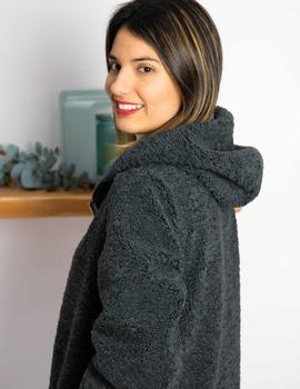 Abrigo reversible gris mujer