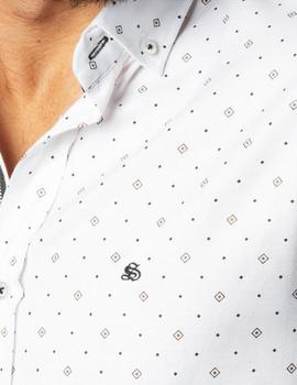 CAMISA SLIM BLANCA PEQUEÑOS DETALLES