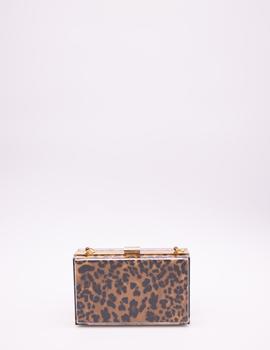 Bolso fiesta metacrilato leoparado