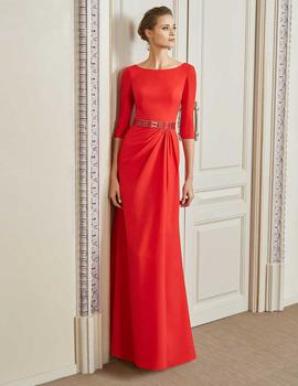 Vestido crepe rojo