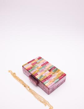 Bolso nacar multicolor rosa