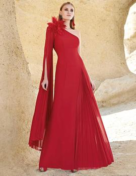 Vestido Sonia Peña largo rojo
