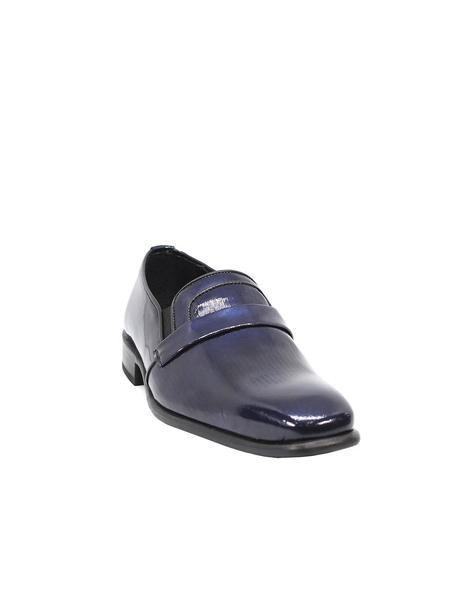 robot jugador banco Zapato charol Conti Ferrati 3788 azul para hombre