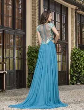 Vestido X&M de tul azul turquesa