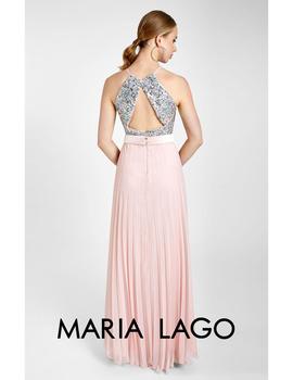 Vestido María Lago  largo rosa