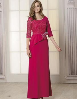 Vestido CARFI fucsia con encaje