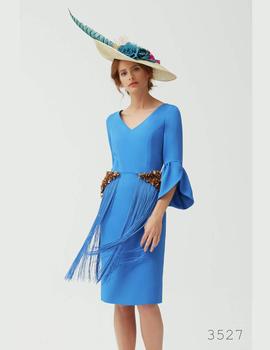 Vestido de MOURIÑO flecos azul