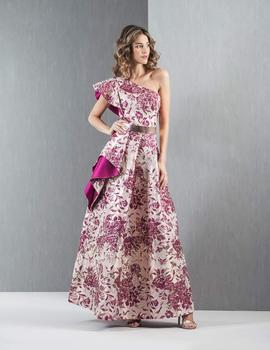 Vestido largo Moncho Heredia grosella