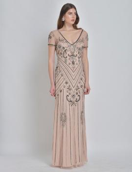 Vestido largo Crazy London nude