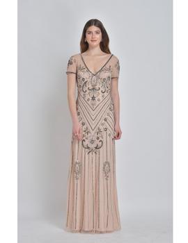 Vestido largo Crazy London nude