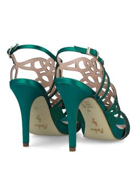 Sandalia Menbur satin verde