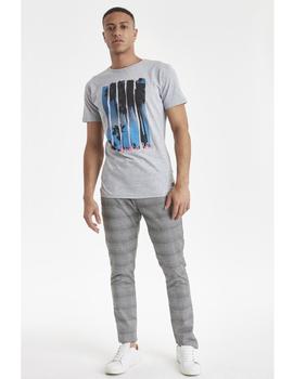Camiseta Blend gris con estampado
