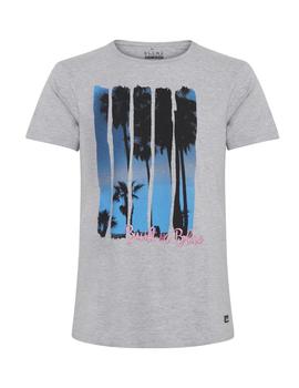 Camiseta Blend gris con estampado