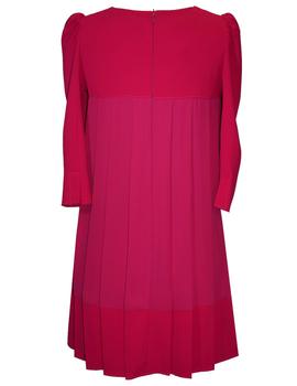 Vestido ARGGIDO plisado fucsia