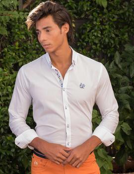 Camisa La Vespita 4640  blanca para hombre