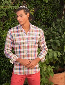 Camisa La Vespita 4667 cuadros para hombre