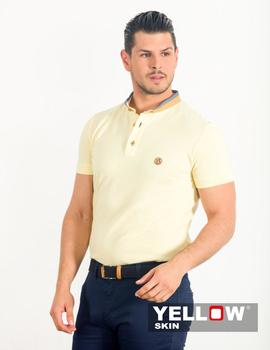 Polo Yellow Skin 7445 amarillo cuello mao para hombre