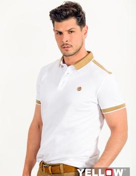 Polo Yellow Skin 7449 blanco para hombre