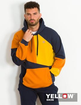 Sudadera Yellow Skin 7533 cortes mostaza para hombre